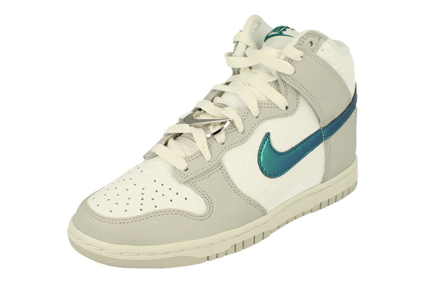 Nike Womens Dunk Hi Fls Trainers Dr7855  100 - Summit White Grey Fog 100 - Photo 0