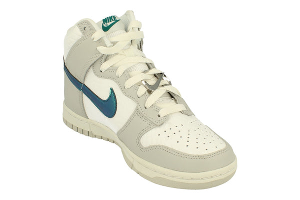 Nike Womens Dunk Hi Fls Trainers Dr7855  100 - Summit White Grey Fog 100 - Photo 0