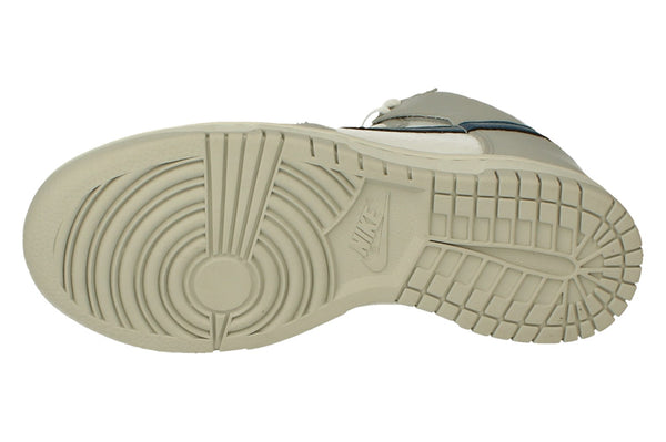 Nike Womens Dunk Hi Fls Trainers Dr7855  100 - Summit White Grey Fog 100 - Photo 0