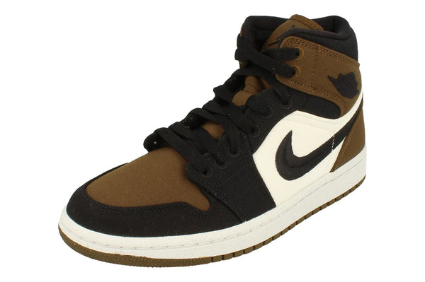 Nike Womens Air Jordan 1 Mid Se Trainers Dv0427  301 - Light Olive Black Sail White 301 - Photo 0