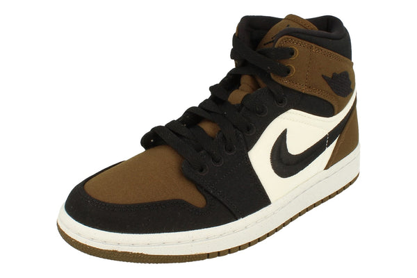 Nike Womens Air Jordan 1 Mid Se Trainers Dv0427  301 - Light Olive Black Sail White 301 - Photo 0