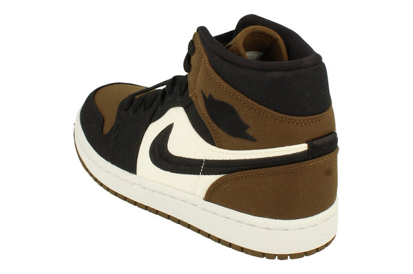 Nike Womens Air Jordan 1 Mid Se Trainers Dv0427  301 - Light Olive Black Sail White 301 - Photo 0