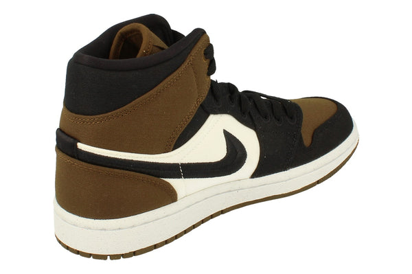 Nike Womens Air Jordan 1 Mid Se Trainers Dv0427  301 - Light Olive Black Sail White 301 - Photo 0
