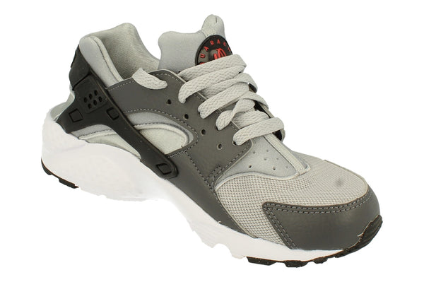 Nike Huarache Run GS Trainers Dx1091  001 - Wolf Grey Black Dark Grey 001 - Photo 1