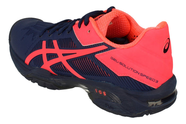 Asics Gel-Solution Speed 3 Womens Tennis Shoes E650N  4920 - Indigo Blue Diva Pink 4920 - Photo 0