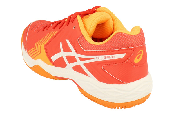 Asics Gel-Game 6 Clay Womens Tennis Shoes E756Y Sneakers Trainers  3001 - Coralicious White Orange Pop 3001 - Photo 0