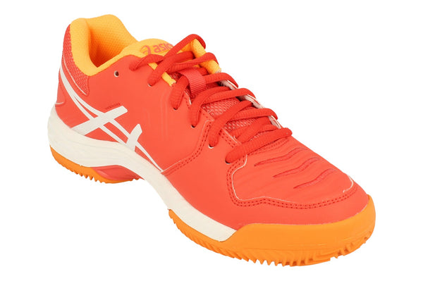 Asics Gel-Game 6 Clay Womens Tennis Shoes E756Y Sneakers Trainers  3001 - Coralicious White Orange Pop 3001 - Photo 0