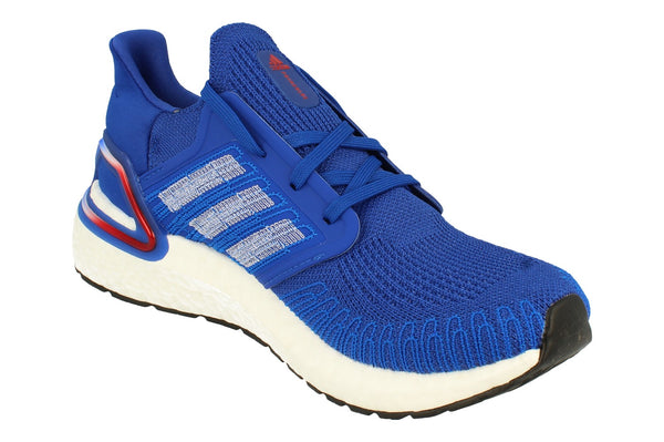 Adidas Ultraboost 20 Mens Sneakers   - Royal Blue White Red Eg0758 - Photo 0