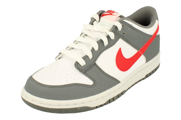 Nike Dunk Low Nn GS Trainers Fb8038  001 - Smoke Grey Light Crimson White 001 - Photo 0