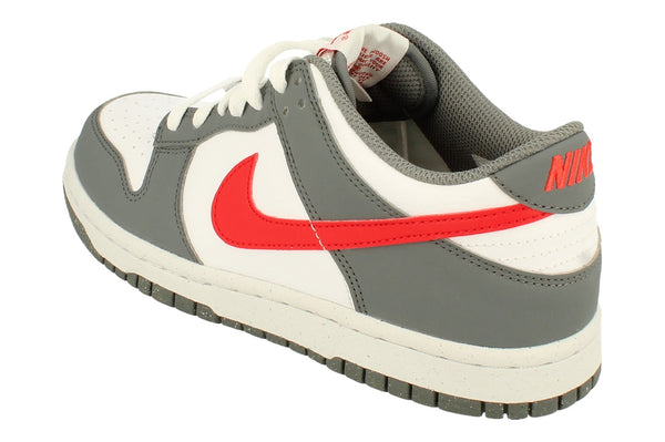 Nike Dunk Low Nn GS Trainers Fb8038  001 - Smoke Grey Light Crimson White 001 - Photo 0