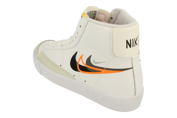 Nike Blazer Mid 77 Mens Trainers Fn7809  100 - White Black Bright Mandarin 100 - Photo 0