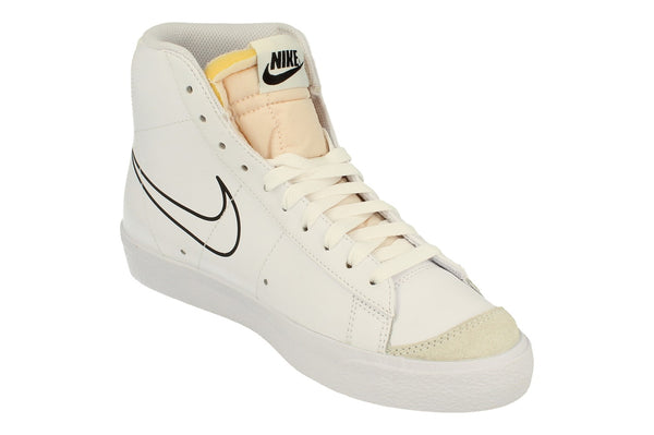 Nike Blazer Mid 77 Mens Trainers Fn7809  100 - White Black Bright Mandarin 100 - Photo 0