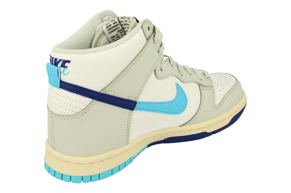 Nike Dunk High Se GS Trainers Fn7995  100 - Summit White Baltic Blue 100 - Photo 0