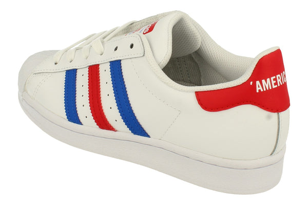 Adidas Originals Superstar Mens Trainers Sneakers FV2806 - White red Blue Fv2806 - Photo 0