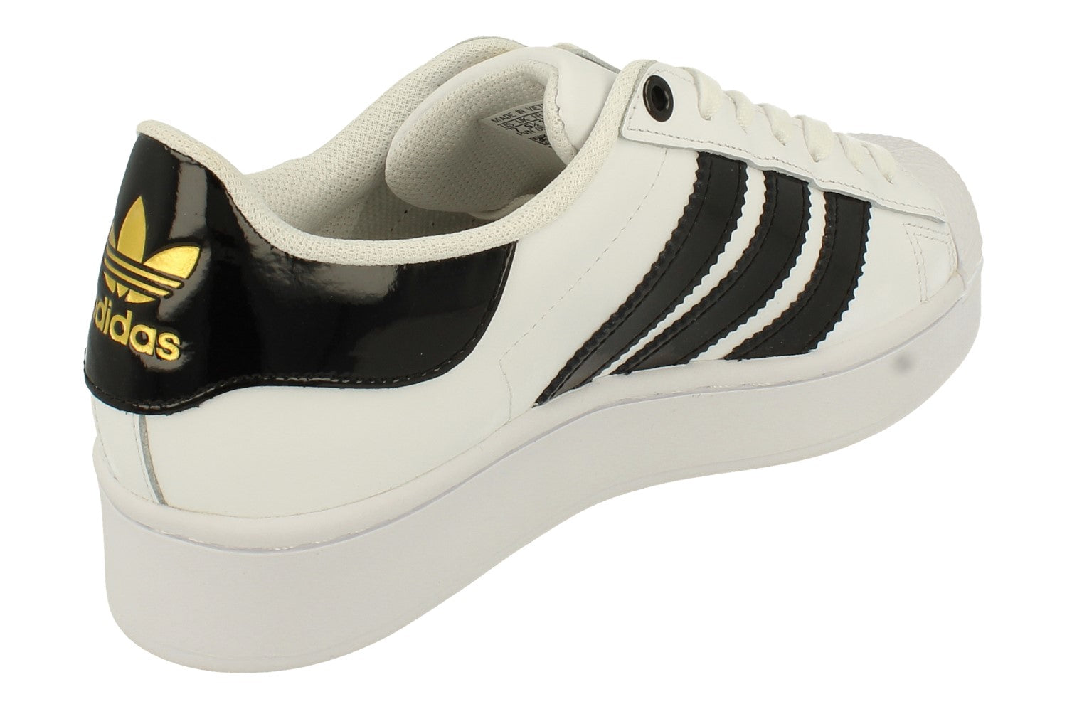 Adidas Superstar Bold Womens Leather Trainers - UK 4 6 7 - Black/White -  FV3336