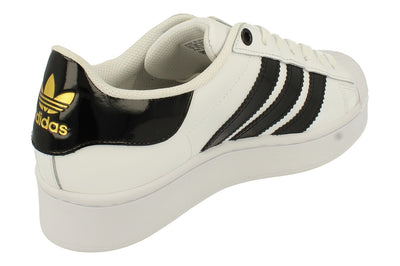 Adidas Originals Superstar Bold Womens Trainers Sneakers FV3336 - White Black Gold FV3336 - Photo 2