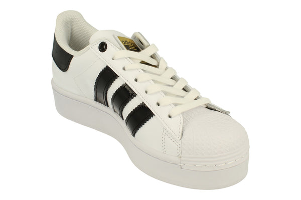 Adidas Originals Superstar Bold Womens Trainers Sneakers FV3336 - White Black Gold FV3336 - Photo 0