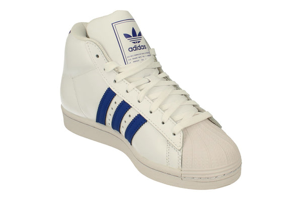 Adidas Originals Pro Model Mens Hi Top Trainers Sneakers  FV4977 - White Blue White FV4977 - Photo 0