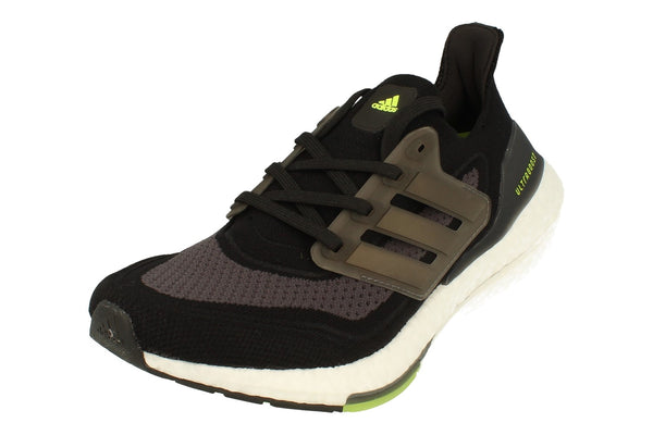Adidas Ultraboost 21 Mens Sneakers FY0374 - Black White Green Fy0374 - Photo 0