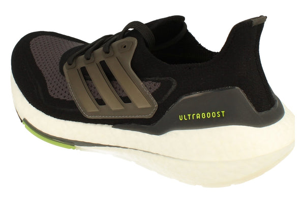 Adidas Ultraboost 21 Mens Sneakers FY0374 - Black White Green Fy0374 - Photo 0