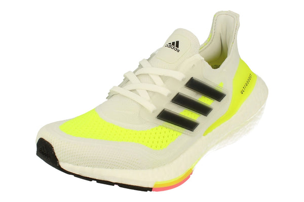 Adidas Ultraboost 21 Womens Sneakers  FY0401 - White Black Yellow Fy0401 - Photo 0