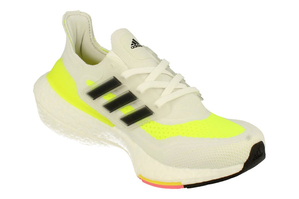 Adidas Ultraboost 21 Womens Sneakers  FY0401 - White Black Yellow Fy0401 - Photo 0
