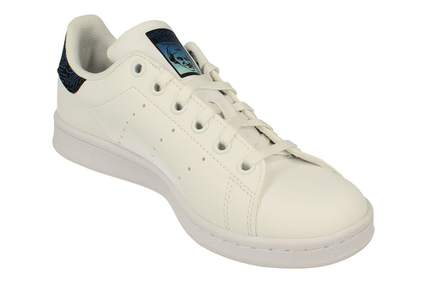 Adidas Originals Stan Smith Junior Trainers Sneakers   - White Royal Blue Fy1556 - Photo 0