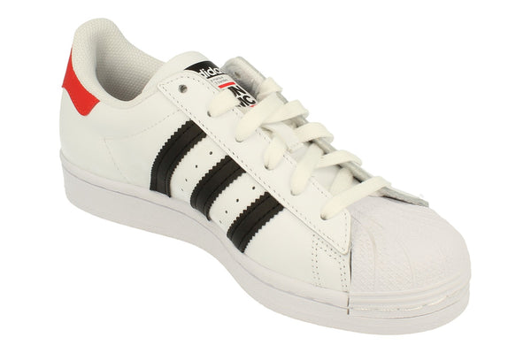 Adidas Originals Superstar Junior Trainers Sneakers Fy4054 FY4054 - White Black Red Fy4054 - Photo 0