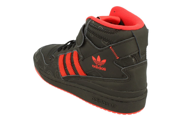 Adidas Originals Forum Hi Ksi Mens Trainers Sneakers  GW4527 - Black Black Red Gw4527 - Photo 0