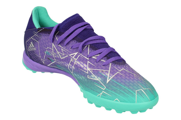 Adidas X Speedflow.3 Tf Mens Football Boots Trainers  GW7510 - Purple Turquoise Silver Gw7510 - Photo 0
