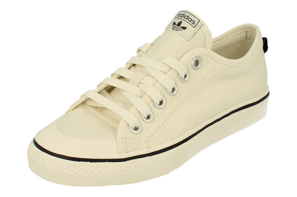 Adidas Originals Nizza Low Womens Trainers Sneakers  GX2432 - Off White Black Silver Gx2432 - Photo 0